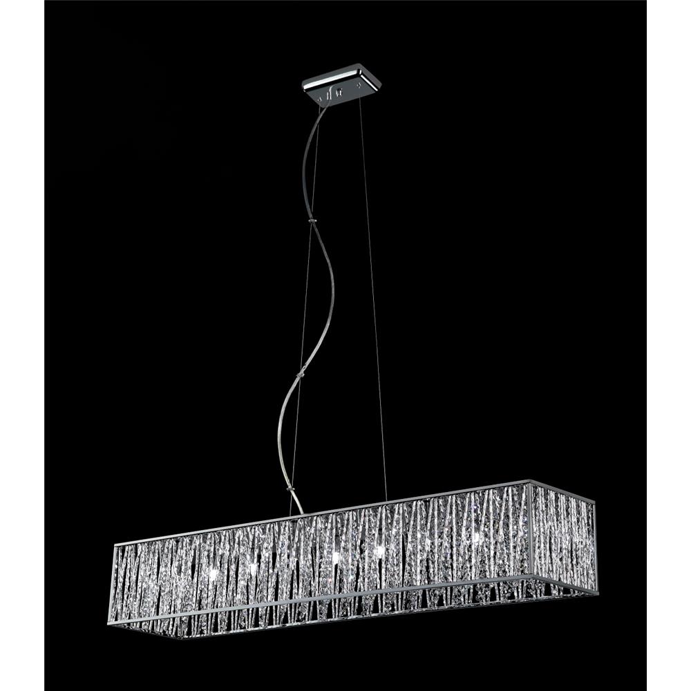 Z-Lite 872CH-45 9 Light Pendant in Chrome with a Silver Shade